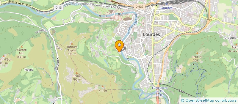 localisation de l'entreprise MONSIEUR BENJAMIN BAZOIN  LOURDES