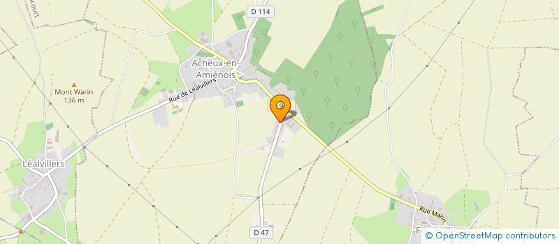 localisation de l'entreprise MONSIEUR BENJAMIN BELLEGUEULE  ACHEUX-EN-AMIENOIS