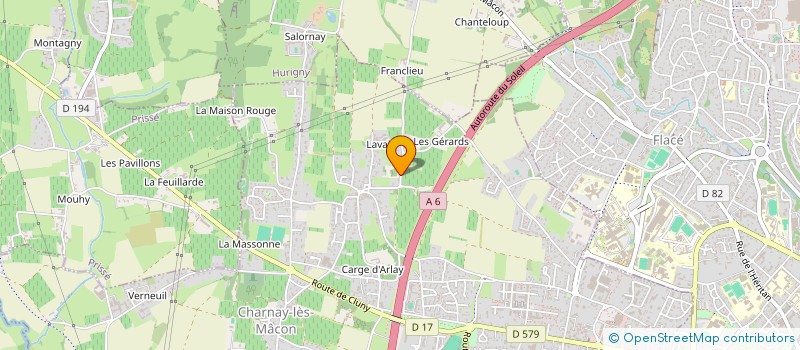 localisation de l'entreprise MONSIEUR BENJAMIN BERGER  CHARNAY-LES-MACON