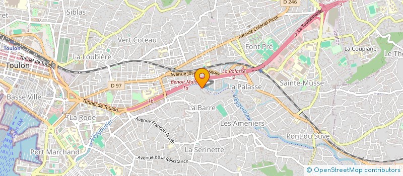 localisation de l'entreprise MONSIEUR BENJAMIN BERTRAND  TOULON