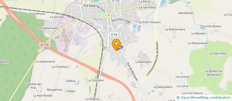 localisation de l'entreprise MONSIEUR BENJAMIN BLANCHET  RETIERS