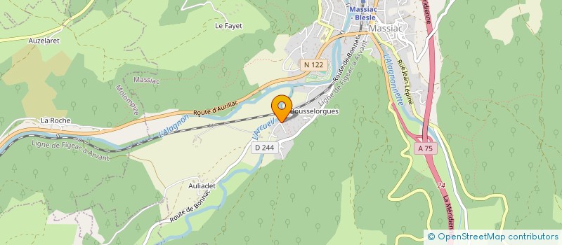 localisation de l'entreprise MONSIEUR BENJAMIN BOMPARD à MASSIAC