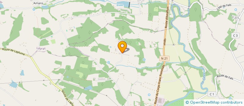 localisation de l'entreprise MONSIEUR BENJAMIN BONNAMIC  ASTAFFORT