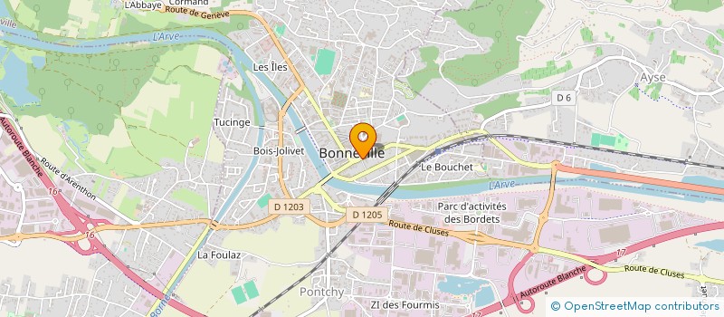 localisation de l'entreprise MONSIEUR BENJAMIN BOSSUET  BONNEVILLE