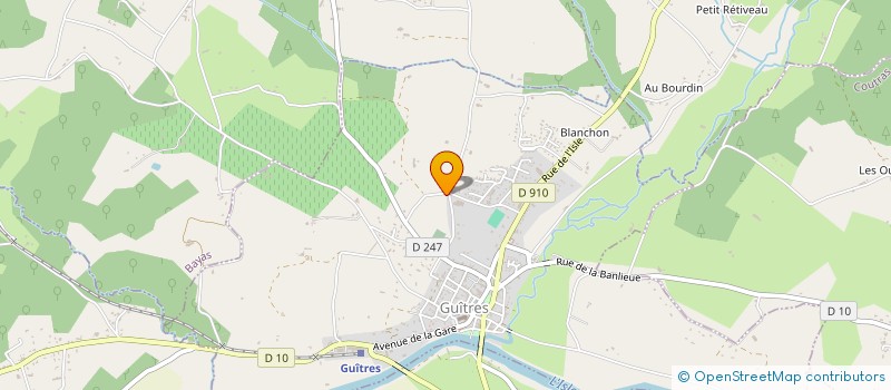 localisation de l'entreprise MONSIEUR BENJAMIN BOUCARD  GUITRES