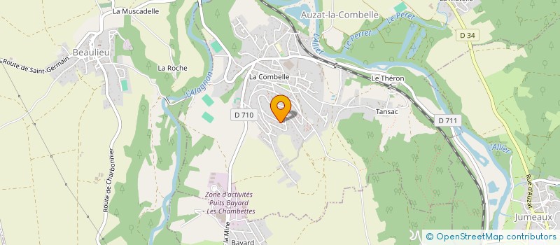 localisation de l'entreprise MONSIEUR BENJAMIN BOYER  AUZAT-LA-COMBELLE