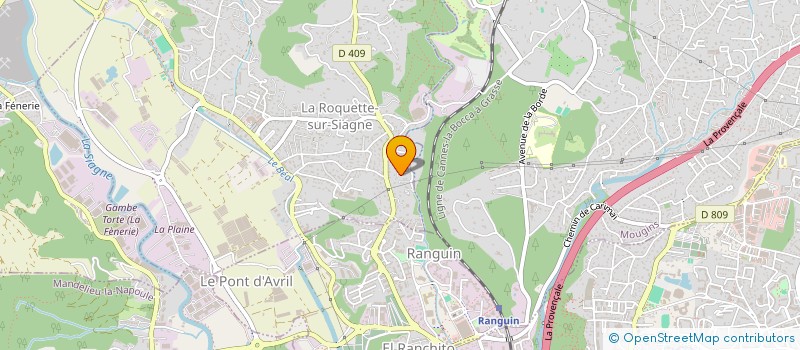 localisation de l'entreprise MONSIEUR BENJAMIN BRAULT à LA ROQUETTE-SUR-SIAGNE
