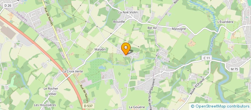 localisation de l'entreprise MONSIEUR BENJAMIN BROUILLARD  TREILLIERES