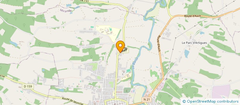 localisation de l'entreprise MONSIEUR BENJAMIN CARRERE  MIRANDE