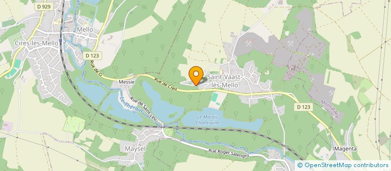 localisation de l'entreprise MONSIEUR BENJAMIN CHAGNON à SAINT-VAAST-LES-MELLO