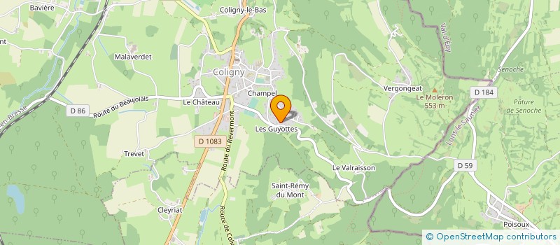 localisation de l'entreprise MONSIEUR BENJAMIN CHAMONAL à COLIGNY