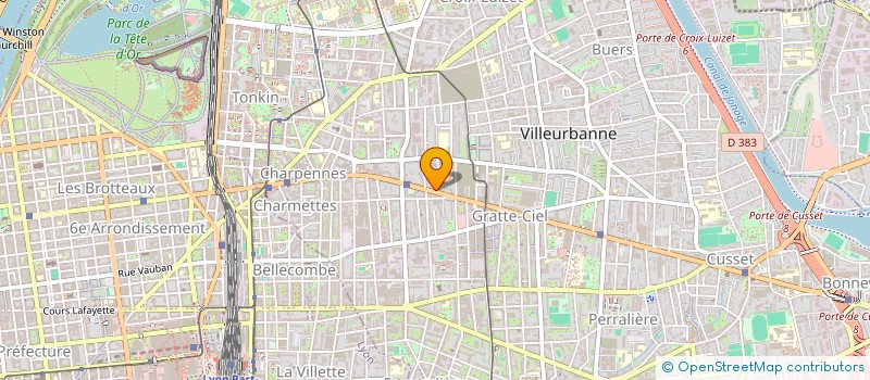 localisation de l'entreprise MONSIEUR BENJAMIN CHARPENTIER  VILLEURBANNE