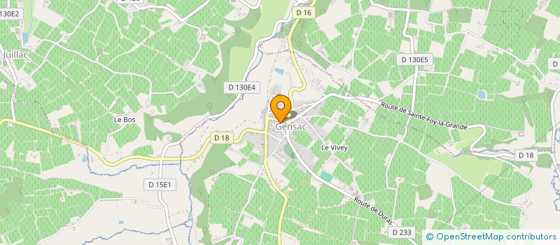 localisation de l'entreprise MONSIEUR BENJAMIN CHARRIERE  GENSAC