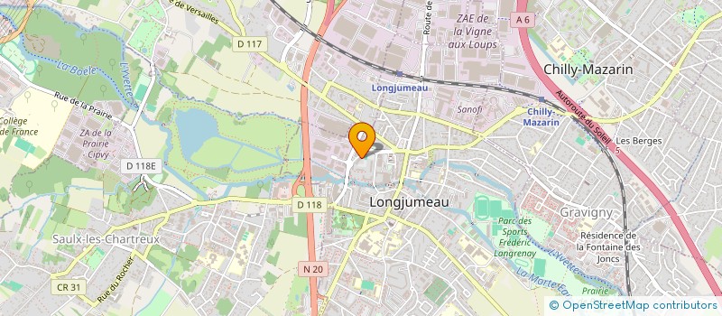 localisation de l'entreprise MONSIEUR BENJAMIN CHAUVIN à LONGJUMEAU