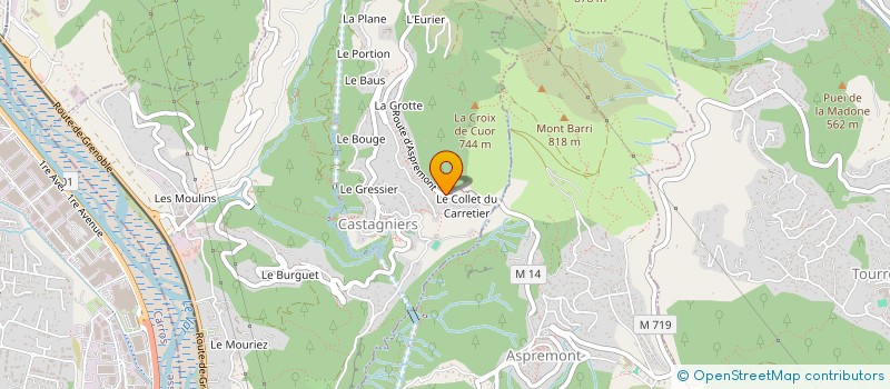 localisation de l'entreprise MONSIEUR BENJAMIN CHEVILLEY  CASTAGNIERS