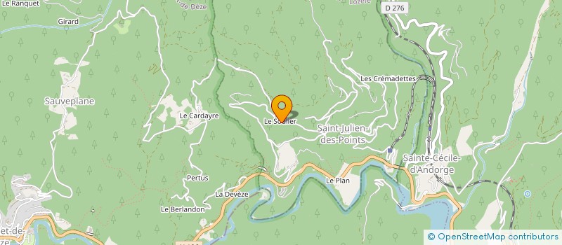 localisation de l'entreprise MONSIEUR BENJAMIN CLAY  VENTALON EN CEVENNES