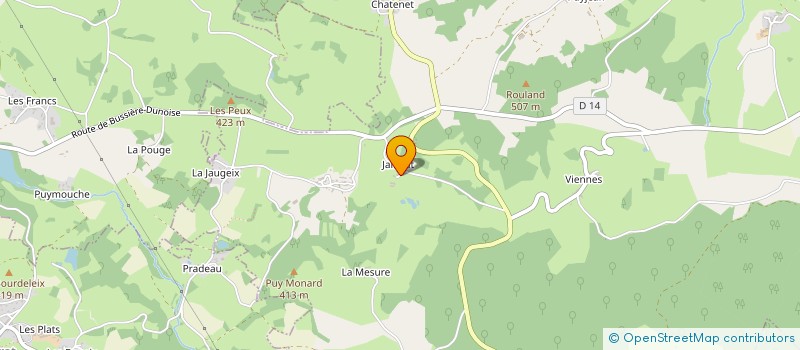 localisation de l'entreprise MONSIEUR BENJAMIN COTTON  BUSSIERE-DUNOISE