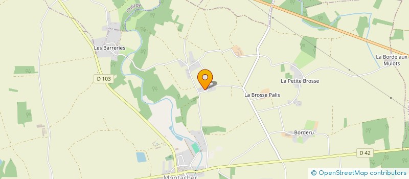 localisation de l'entreprise MONSIEUR BENJAMIN COUASNON  MONTACHER-VILLEGARDIN