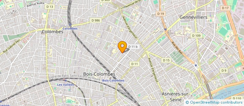 localisation de l'entreprise MONSIEUR BENJAMIN COUCHOT à BOIS-COLOMBES