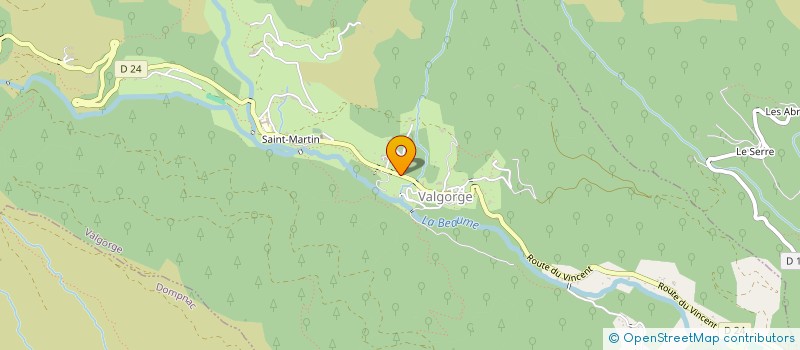 localisation de l'entreprise MONSIEUR BENJAMIN CRESPO  VALGORGE