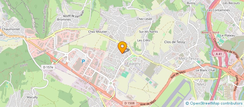 localisation de l'entreprise MONSIEUR BENJAMIN CUVEILLIER  EPAGNY METZ-TESSY