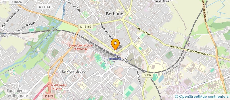 localisation de l'entreprise MONSIEUR BENJAMIN DANIEL HENR BRUNET à BETHUNE