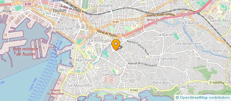 localisation de l'entreprise MONSIEUR BENJAMIN DELEAGE  TOULON