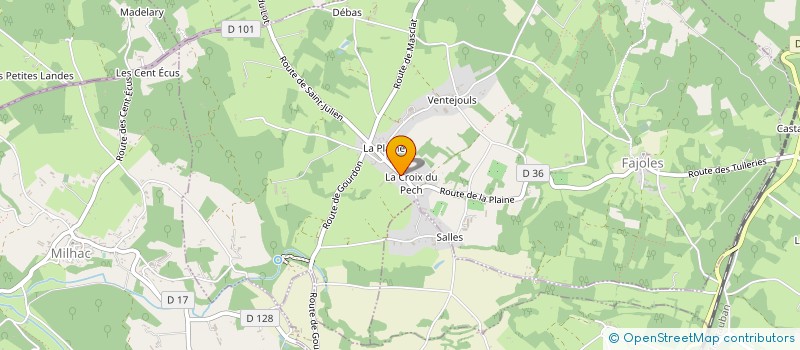 localisation de l'entreprise MONSIEUR BENJAMIN DENIS  FAJOLES