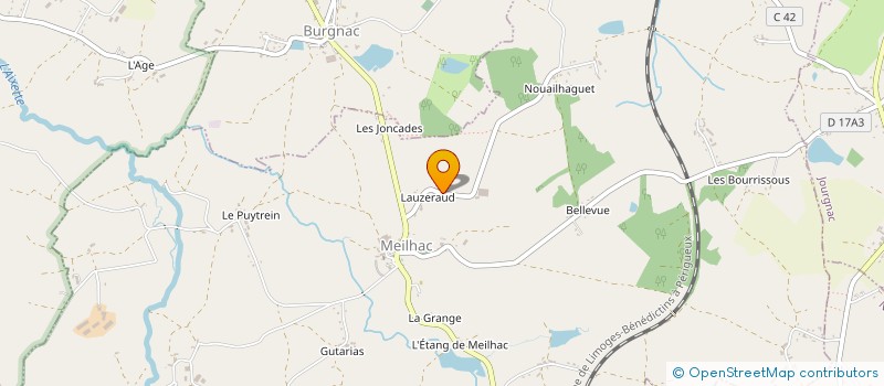 localisation de l'entreprise MONSIEUR BENJAMIN DEYZERALD  MEILHAC