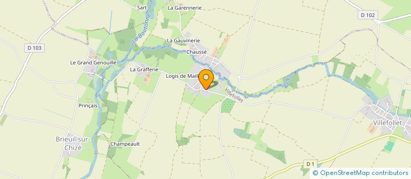 localisation de l'entreprise MONSIEUR BENJAMIN DUFOUR  VILLEFOLLET