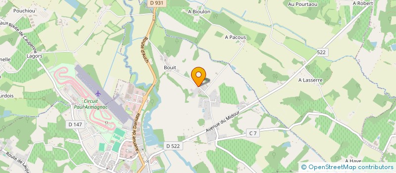 localisation de l'entreprise MONSIEUR BENJAMIN DUGAST  LAUJUZAN