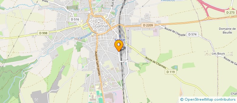 localisation de l'entreprise MONSIEUR BENJAMIN DUMAS  GANNAT