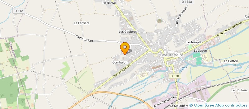 localisation de l'entreprise MONSIEUR BENJAMIN FASBETER à BEAUREPAIRE