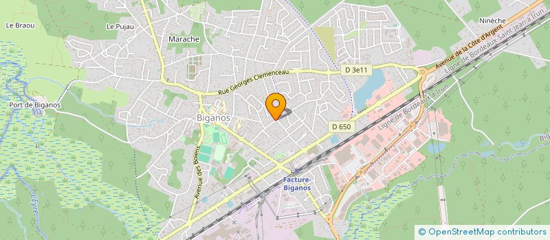 localisation de l'entreprise MONSIEUR BENJAMIN FAURE  BIGANOS