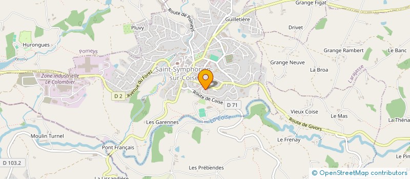 localisation de l'entreprise MONSIEUR BENJAMIN FAYOLLE  SAINT-SYMPHORIEN-SUR-COISE