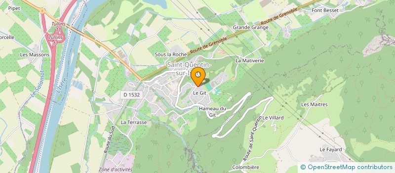 localisation de l'entreprise MONSIEUR BENJAMIN FOUILLE  SAINT-QUENTIN-SUR-ISERE