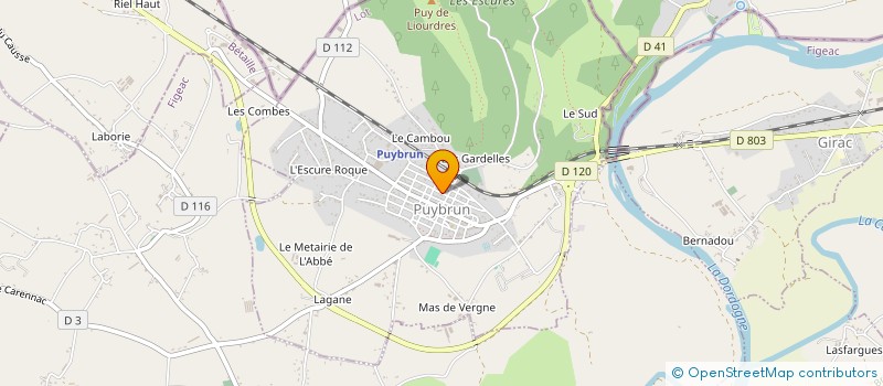 localisation de l'entreprise MONSIEUR BENJAMIN FOURCIN à PUYBRUN
