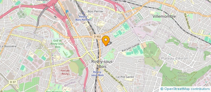 localisation de l'entreprise MONSIEUR BENJAMIN GARRET à ROSNY-SOUS-BOIS