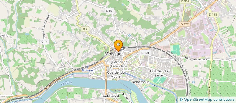 localisation de l'entreprise MONSIEUR BENJAMIN GELY  MOISSAC