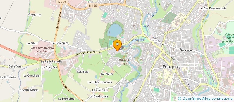 localisation de l'entreprise MONSIEUR BENJAMIN GENDRON  FOUGERES