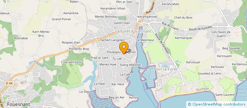 localisation de l'entreprise MONSIEUR BENJAMIN GOALABRE  LA FORET FOUESNANT