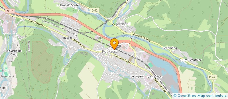 localisation de l'entreprise MONSIEUR BENJAMIN GOFFARD  POUXEUX