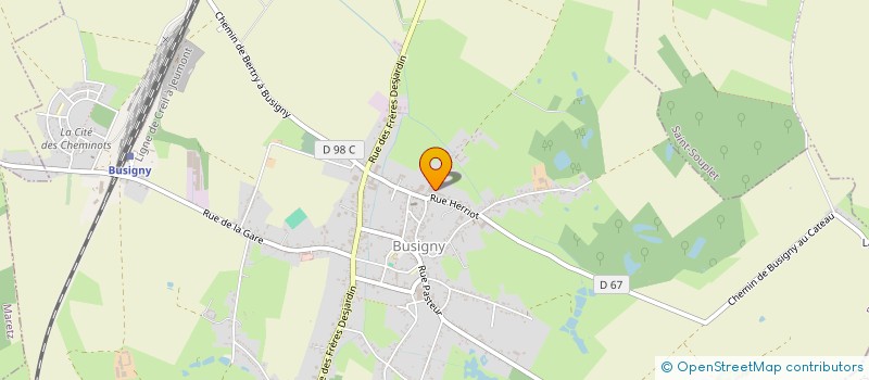 localisation de l'entreprise MONSIEUR BENJAMIN GRONIER  BUSIGNY