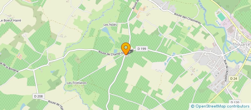 localisation de l'entreprise MONSIEUR BENJAMIN GRUAND  BELLEVIGNE-EN-LAYON