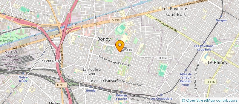 localisation de l'entreprise MONSIEUR BENJAMIN GUEDON  BONDY