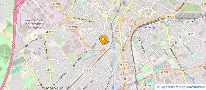 localisation de l'entreprise MONSIEUR BENJAMIN GUISLAIN  TOURCOING