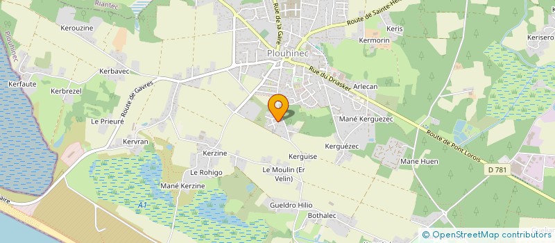 localisation de l'entreprise MONSIEUR BENJAMIN HAMARD  PLOUHINEC