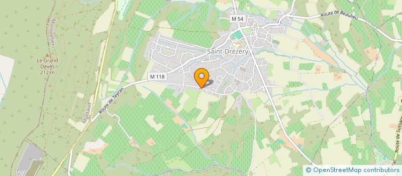 localisation de l'entreprise MONSIEUR BENJAMIN HENNEBOT  SAINT-DREZERY