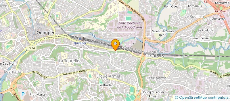 localisation de l'entreprise MONSIEUR BENJAMIN HIVET à QUIMPER