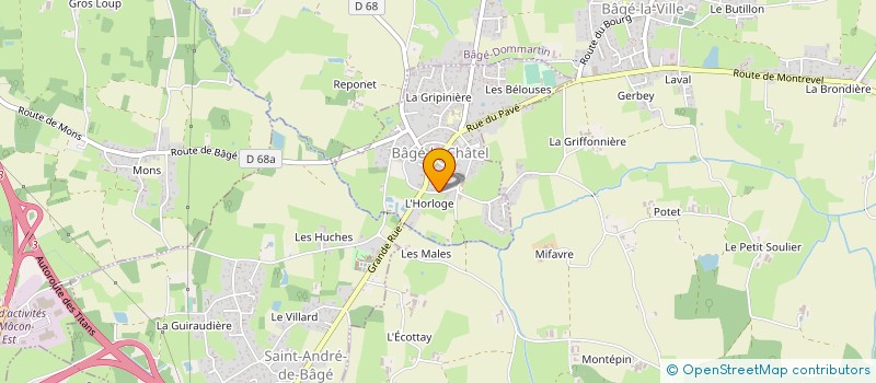 localisation de l'entreprise MONSIEUR BENJAMIN HONTANG  BAGE-LE-CHATEL